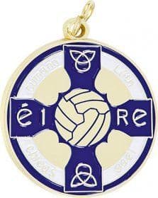 Enamel Gaelic Football Medal Blue 38mm - Gold