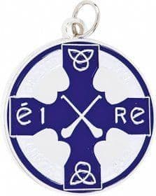 Enamel Hurling Medal Blue 38mm - Silver