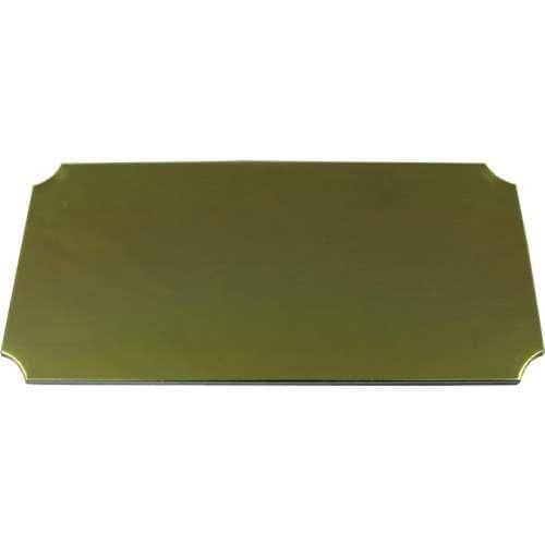 Engraving Plate with Scalloped Corners 50mmx25mm Shiny Finish Adhesive Backing