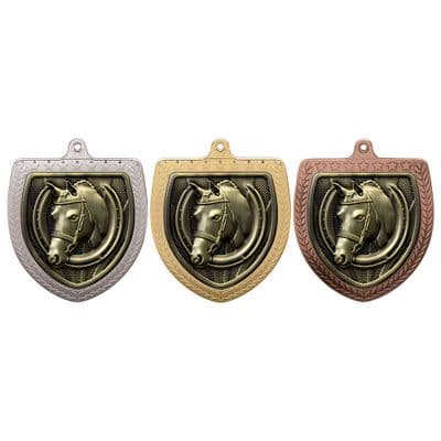 Equestrian Cobra Shield Medal - 75mm