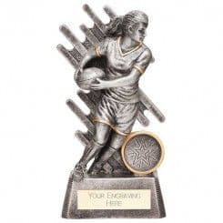 Female Rugby Trophy Focus