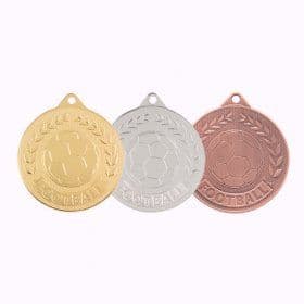Football Medal 50mm Discovery Economy - Gold, Silver & Bronze