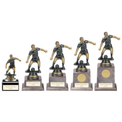 Football/Soccer Trophy Cyclone Male Antique Silver And Gold Series