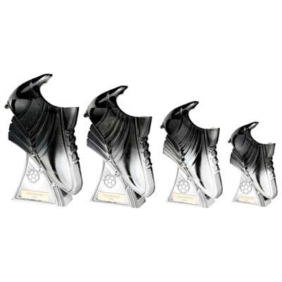 Football/soccer Trophy The Power Boot Carbon Black and Ice Platinum