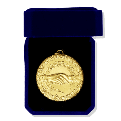 Friendship Medal with Navy Velvet box (Includes free Engraving)