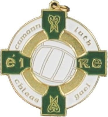 Gaelic Football Medal Gold & Green - 34mm