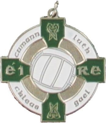 Gaelic Football Medal Silver & Green - 34mm