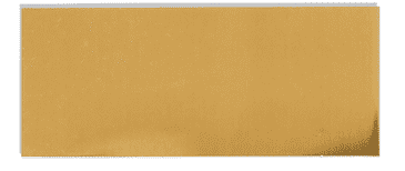 Gold Engraving Plate with 60mm x 25mm Straight Edge Shiny Finish Adhesive Backing