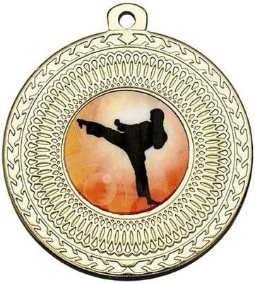 Golden 50mm Martial Arts Medal