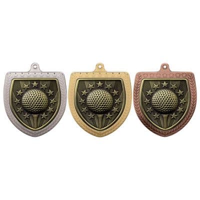 Golf Cobra Shield Medal - 75mm