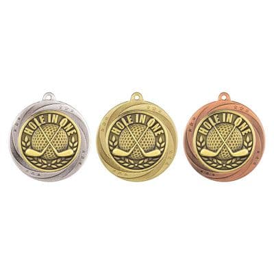 Golf Hole In One Superstar Medal - 60mm