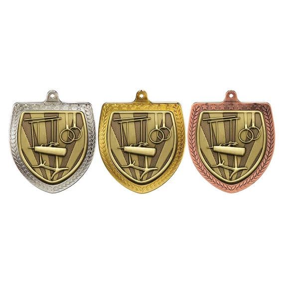 Gymnastics Cobra Shield Medal - 75mm