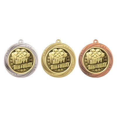 Happy Birthday Superstar Medal - 60mm