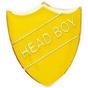 Head Boy Shield Badge Yellow
