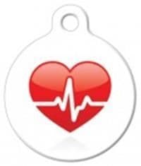 Heart Medical Alert ID Tag