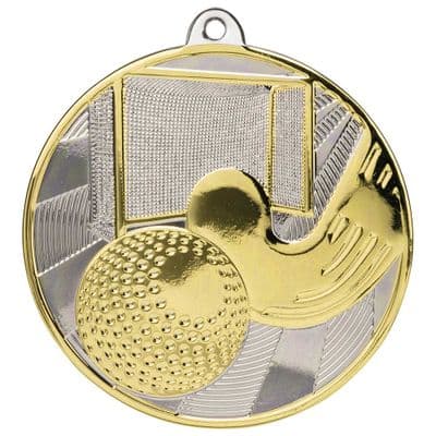 Hockey Medal Premiership 60mm Silver&Gold