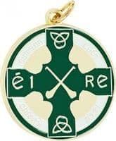 Hurling Medal Green Enamel