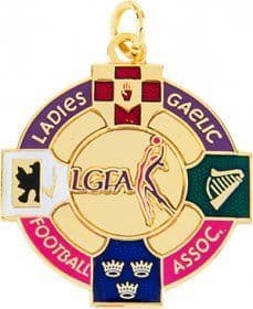 Ladies Gaelic Football Medal 33mm Gold