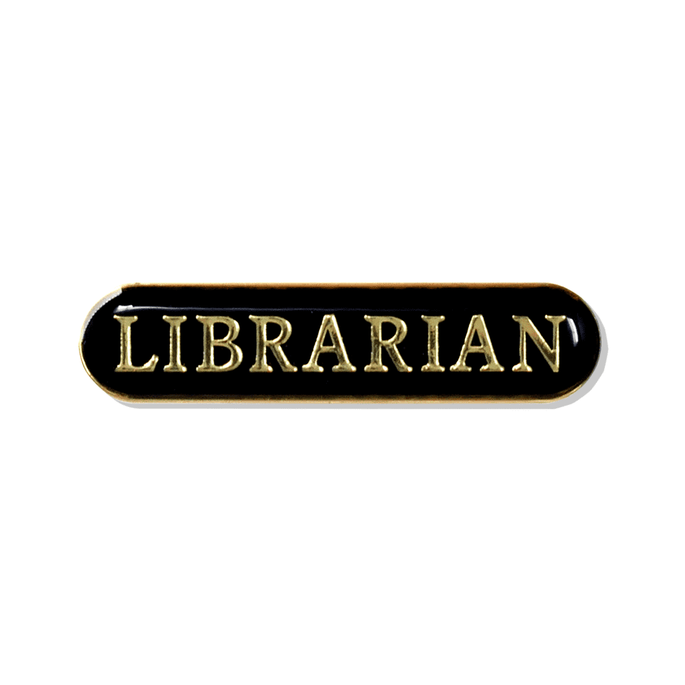 Librarian Bar Badge Black