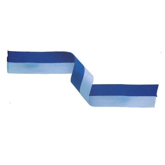 Light Blue/Blue 22mm Medal Ribbon with pin