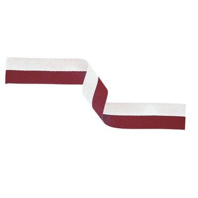 Maroon /White 22mm Medal Ribbon with pin