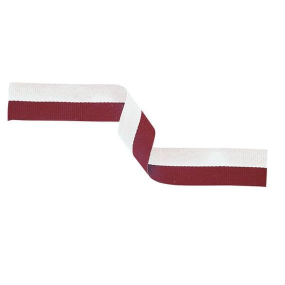 Maroon /White 22mm Medal Ribbon with pin