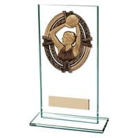 Maverick Legacy Netball Glass Plaque