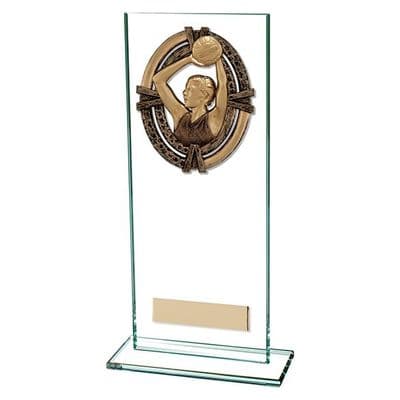 Maverick Legacy Netball Glass Plaque