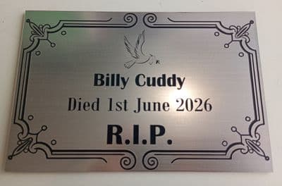 Memorial Plaque - Silver & Black