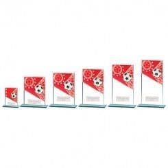 Mustang Red Soccer/Football Glass Award