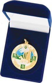 Navy Velvet Medal Box Recess 38/50mm