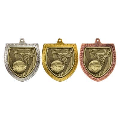 Netball Cobra Shield Medal - 75mm