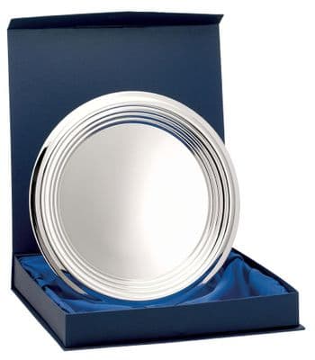 Nickel Plated Ridged Tray With Box