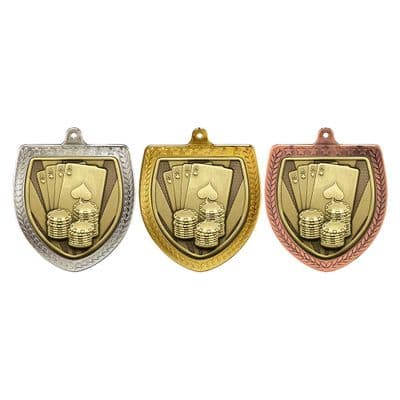 Poker Card Cobra Shield Medal - 75mm