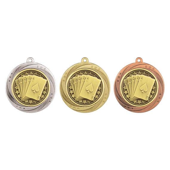 Poker Card Medal - 60mm - Super Star