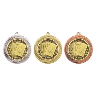 Poker/Card Superstar Medal - 60mm