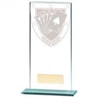 Poker Cards Glass Award Jade Millennium 5mm Thick