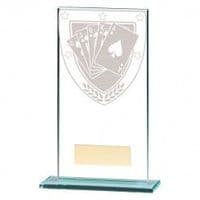 Poker Cards Glass Award Jade Millennium 5mm Thick