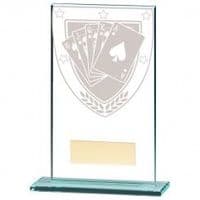Poker Cards Glass Award Jade Millennium 5mm Thick