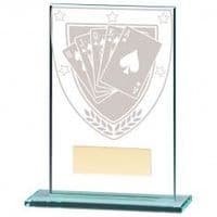 Poker Cards Glass Award Jade Millennium 5mm Thick