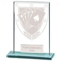 Poker Cards Glass Award Jade Millennium 5mm Thick