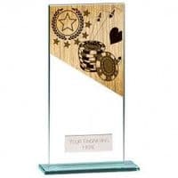 Poker Cards Glass Award Jade Mustang 5mm Thick