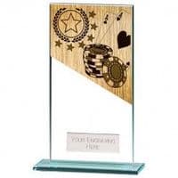 Poker Cards Glass Award Jade Mustang 5mm Thick