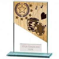 Poker Cards Glass Award Jade Mustang 5mm Thick