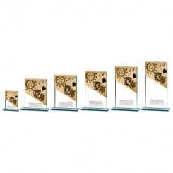 Poker Cards Glass Award Jade Mustang 5mm Thick