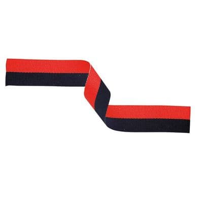 Red/Black 22mm Medal Ribbon with pin
