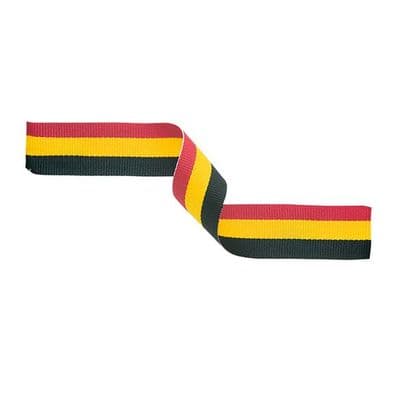 Red/Yellow/Black 22mm Medal Ribbon with Pin