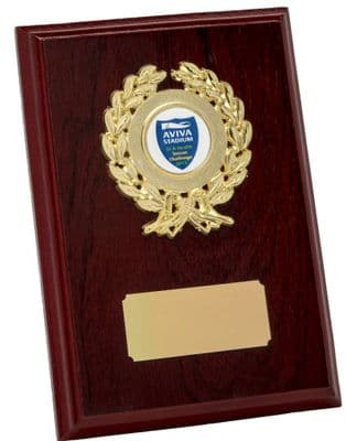 Rosewood Wooden Plaque Award with Wreath