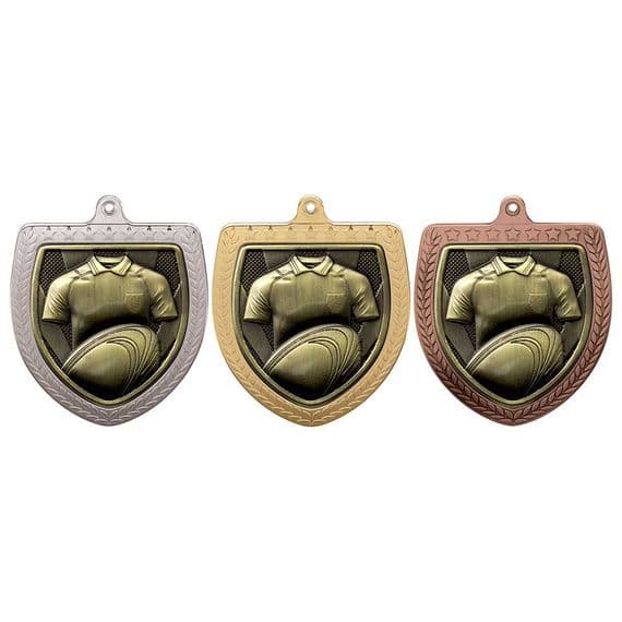 Rugby Cobra Shield Medal - 75mm