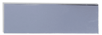 Silver Engraving Plate 50mm x 16mm with Straight Edge Shiny Finish Adhesive Backing